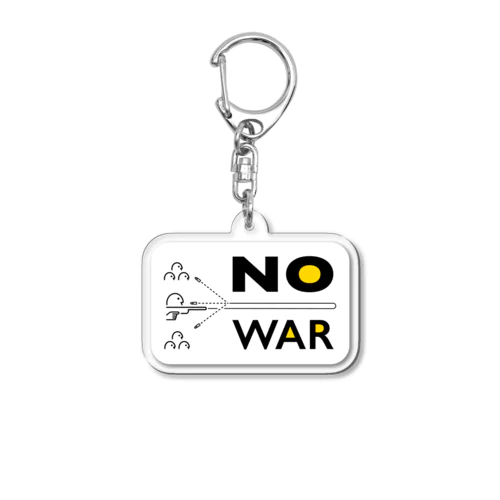 NO WAR Acrylic Key Chain