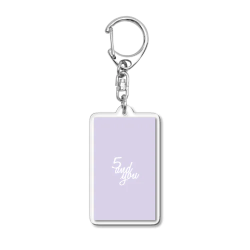 パステルパープルホワイト Acrylic Key Chain