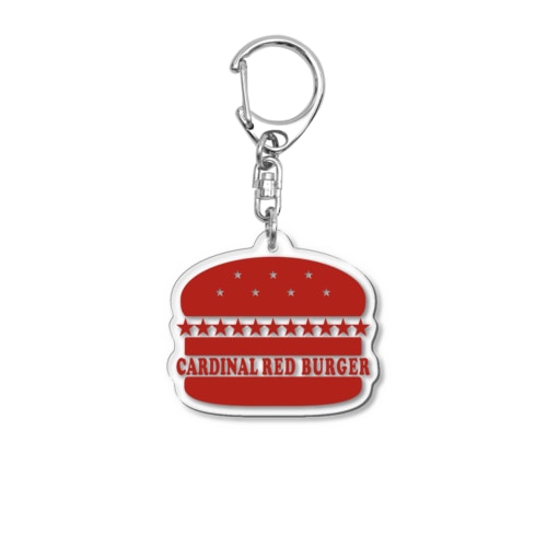 CARDINAL RED BURGER  Acrylic Key Chain
