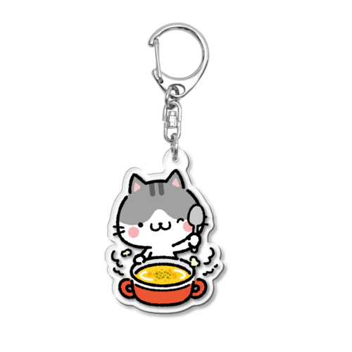 スープとにゃんこ🐈 Acrylic Key Chain