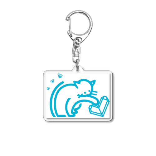 日本式双晶つんつんネコちゃーん Acrylic Key Chain