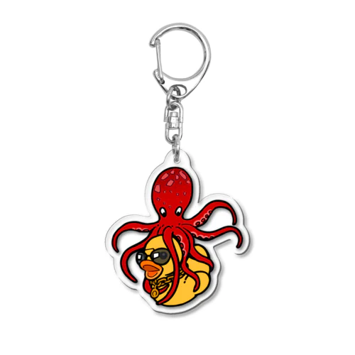 duck with octopus Acrylic Key Chain