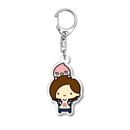 モモノスケとモモちゅん Acrylic Key Chain