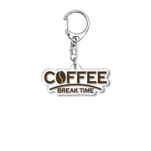 #W009 COFFEE BREAK Acrylic Key Chain