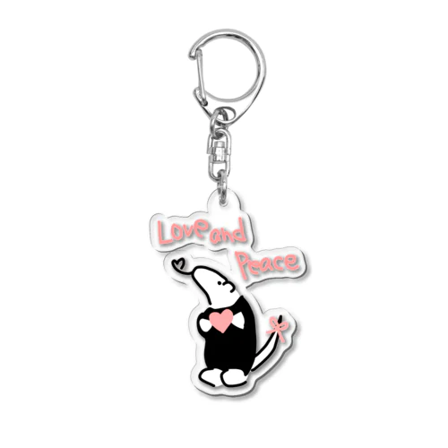 Love and Peace Acrylic Key Chain