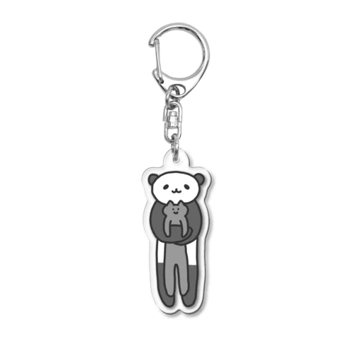 パンチョさんのパンダとねこ Acrylic Key Chain