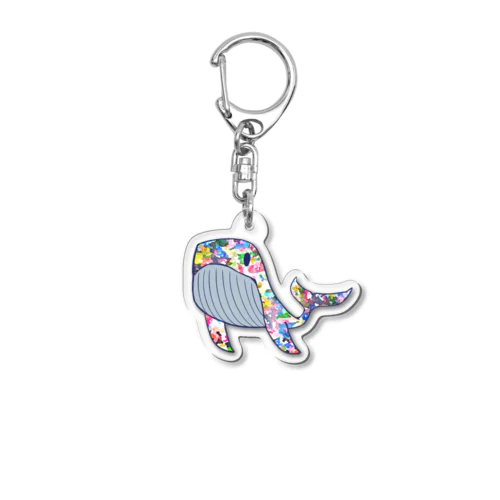 マルチカラーくじら Acrylic Key Chain