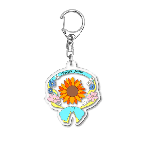 world peace Acrylic Key Chain