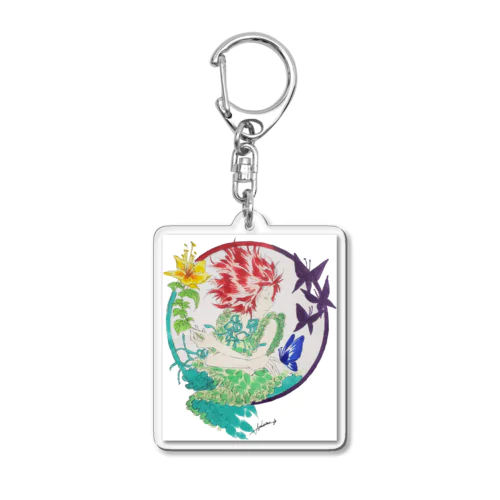 蝶よ花よ Acrylic Key Chain