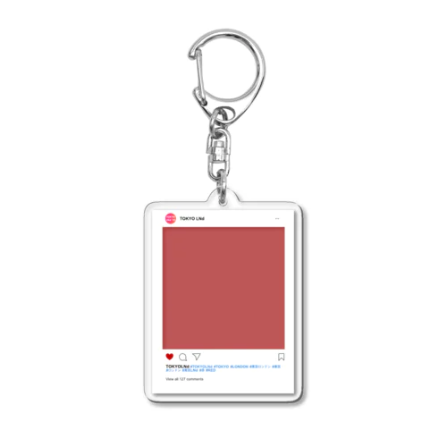 TOKYO LND インスタ風　キーホルダー　red Acrylic Key Chain