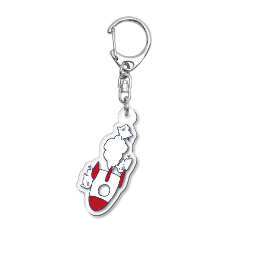 ぶたさん燃料切れ Acrylic Key Chain