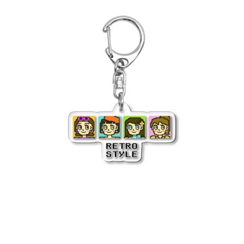 レトロスタイル Acrylic Key Chain