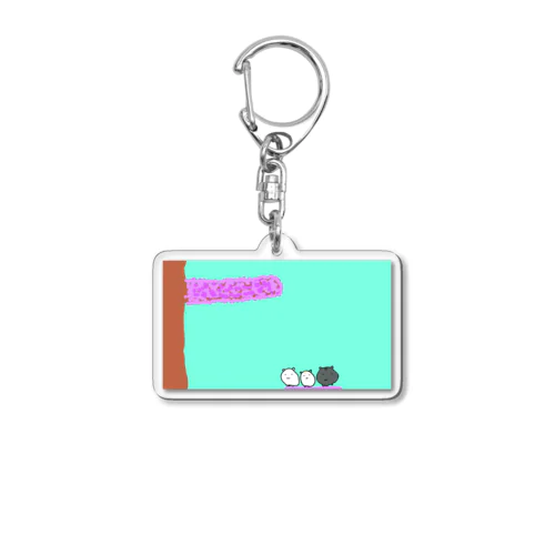 みんなでお花見 Acrylic Key Chain