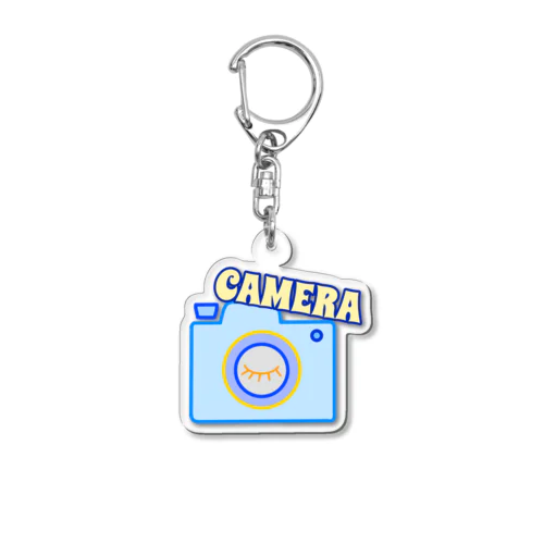 camera ブルー Acrylic Key Chain