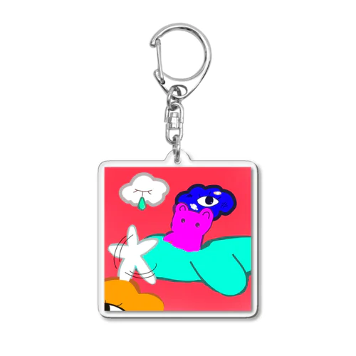 くまのそら Acrylic Key Chain