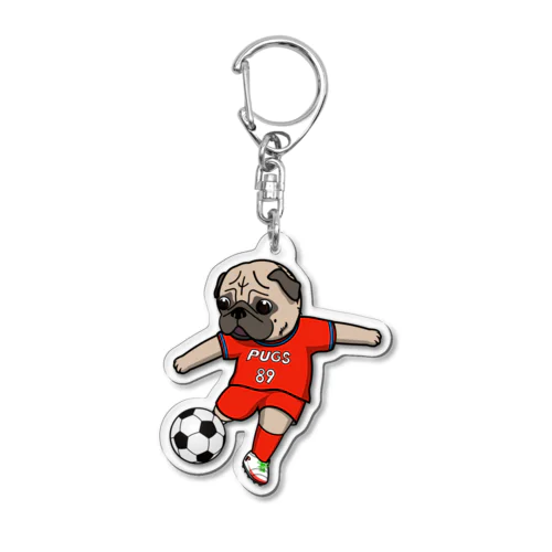 PUG-パグ-ぱぐ　おパグシュート グッズ-2 Acrylic Key Chain