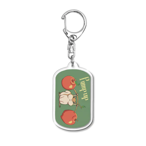 筋トレをするリスくん Acrylic Key Chain