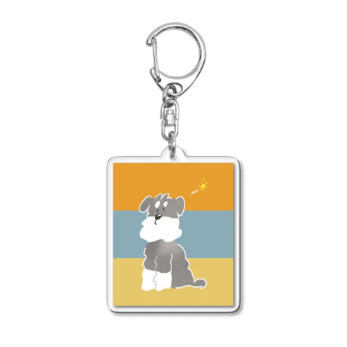 おはよう、朝だよ！シュナウザー Acrylic Key Chain