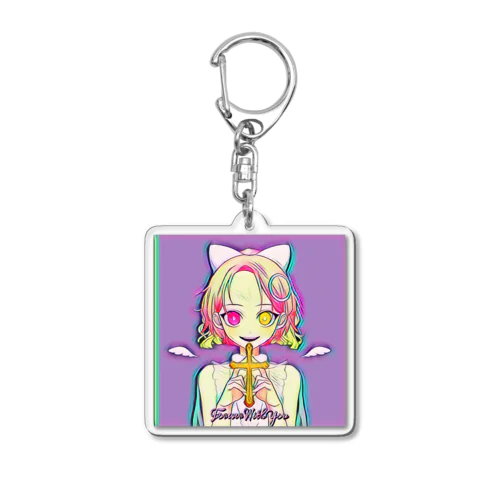 天使になった女の子 Acrylic Key Chain