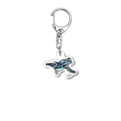 泳ぐペンギンちゃん Acrylic Key Chain