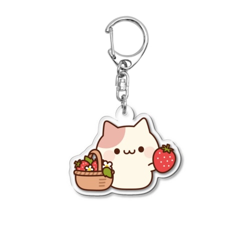 ラブリーなにゃんこ　いちごver. Acrylic Key Chain