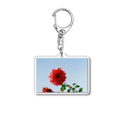 赤いダリア Acrylic Key Chain