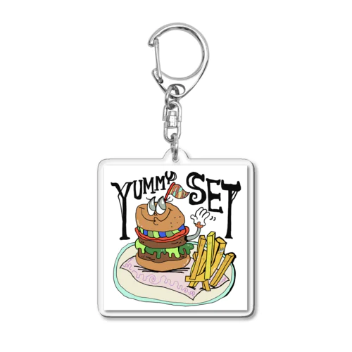 ハンバーガーヤミーセット⭐︎ Acrylic Key Chain