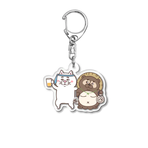 酔っ払いにゃんこ Acrylic Key Chain