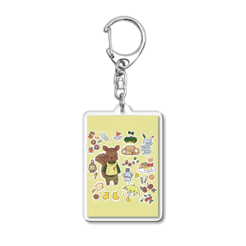 りすの暮らし Acrylic Key Chain