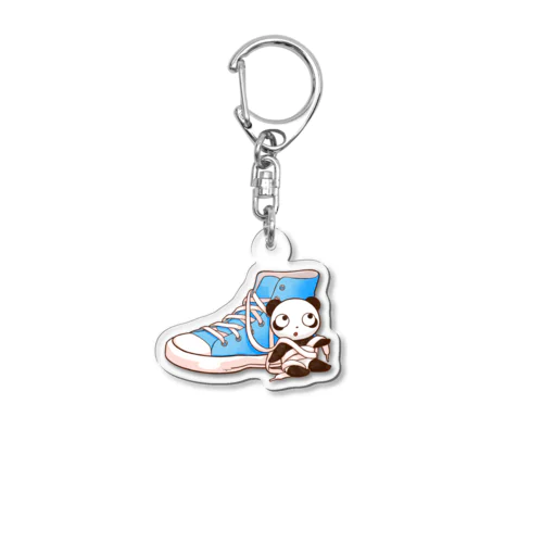 こんがらがったくつとぱんだ Acrylic Key Chain