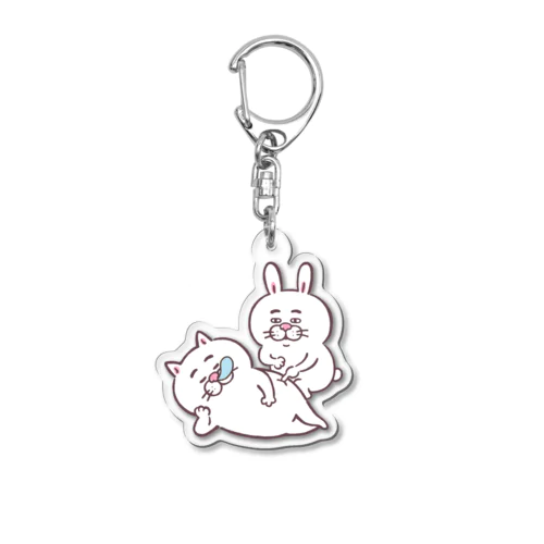 居眠りにゃんこ Acrylic Key Chain