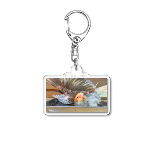 オカメの入浴 Acrylic Key Chain