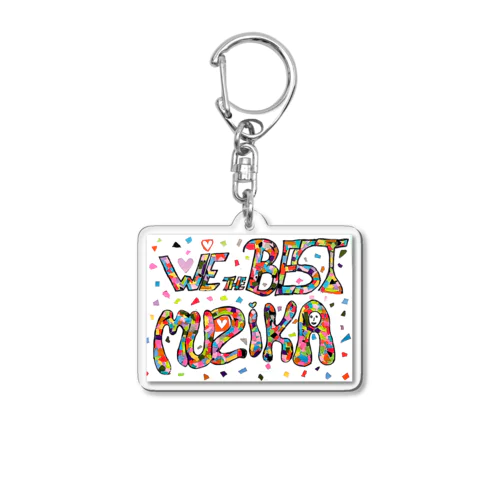 We The Best Muzika ロゴ～みんなで貼り絵バージョン～ Acrylic Key Chain