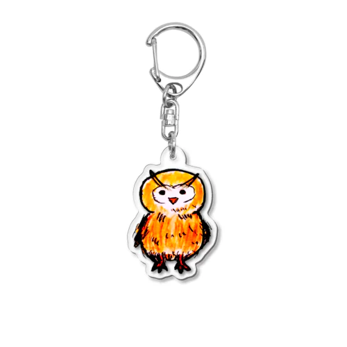 フクロウのおうちゃん Acrylic Key Chain