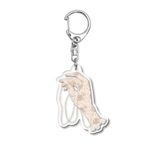 グローブ　brown Acrylic Key Chain