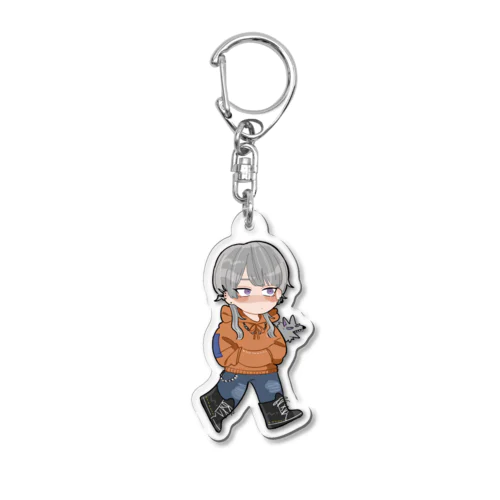 ミニウルフちゃん（灰） Acrylic Key Chain