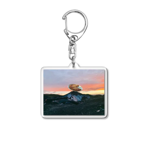 アイスランドの氷山とピザ Acrylic Key Chain