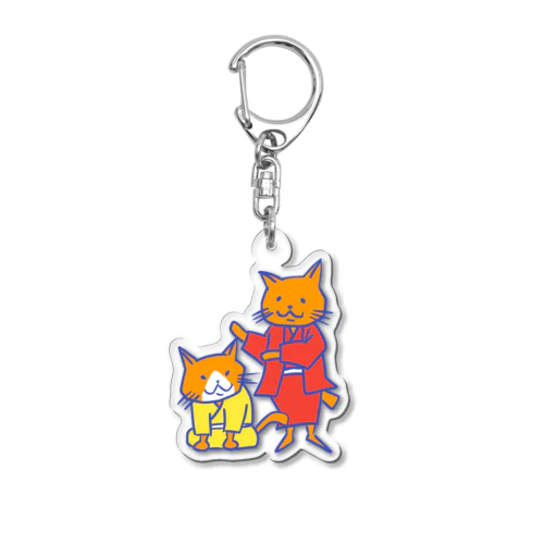 落語猫 Acrylic Key Chain