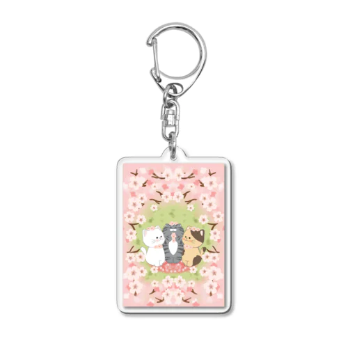 桜の樹の下で Acrylic Key Chain