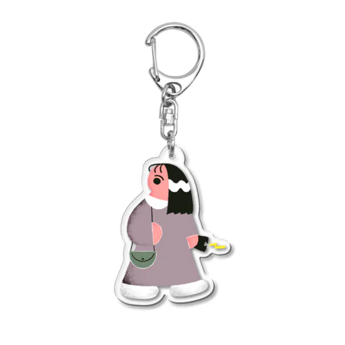 ビリビリさんセピア Acrylic Key Chain