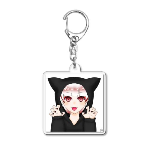 🐝猫宮🐈‍⬛のがおポーズ缶バッチ Acrylic Key Chain