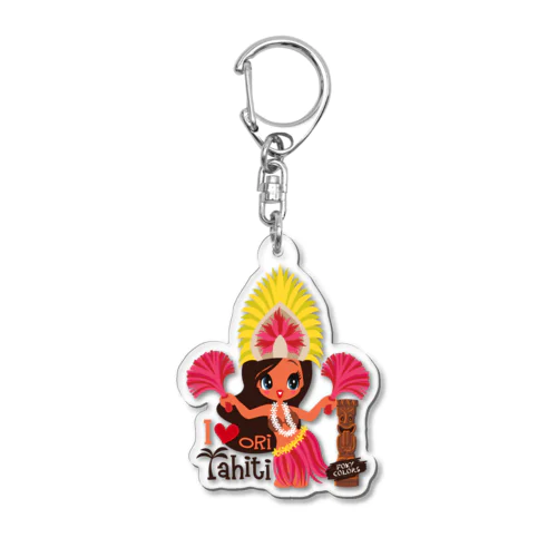 Ori Tahiti タヒチアンダンス Acrylic Key Chain