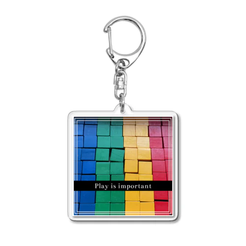 「Play is important」遊ぶことは大切Ｔ Acrylic Key Chain