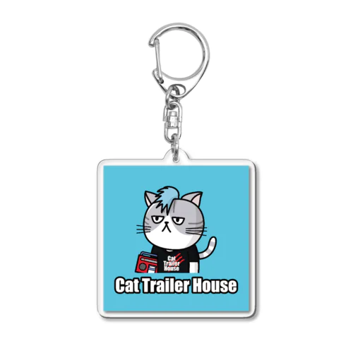 Cat Trailer House 002-B Acrylic Key Chain