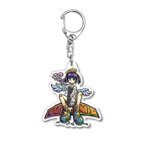 smoking angel Acrylic Key Chain