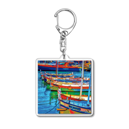 フランス カシスの港 Acrylic Key Chain