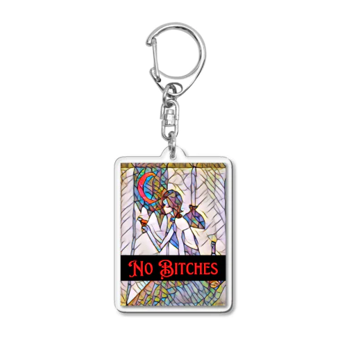 【LADY】No Bitches Acrylic Key Chain