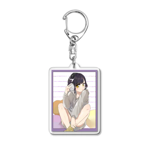 クッションpurple Acrylic Key Chain