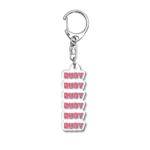 RUBY Acrylic Key Chain