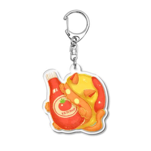 オムネコ ケチャップ Acrylic Key Chain